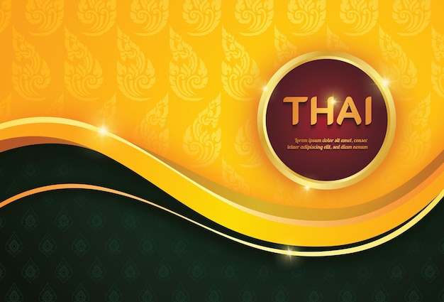 Free vector premium abstract traditional thai flowers pattern background for luxury products