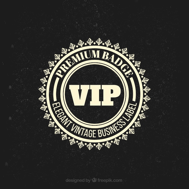 Free vector premium badge in retro style