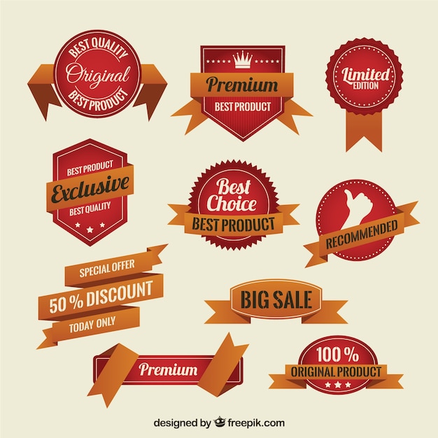 Free vector premium badges