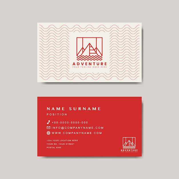 Free vector premium business card design mockup