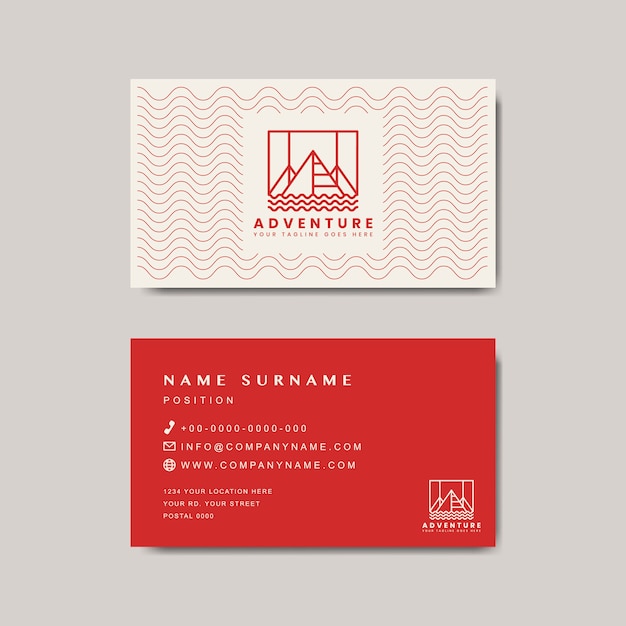 Free Vector premium business card design mockup
