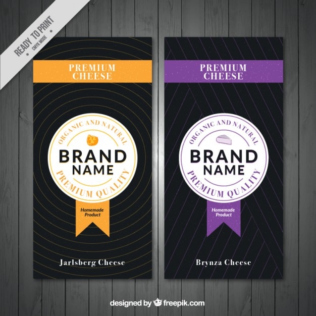Free vector premium cheese banners