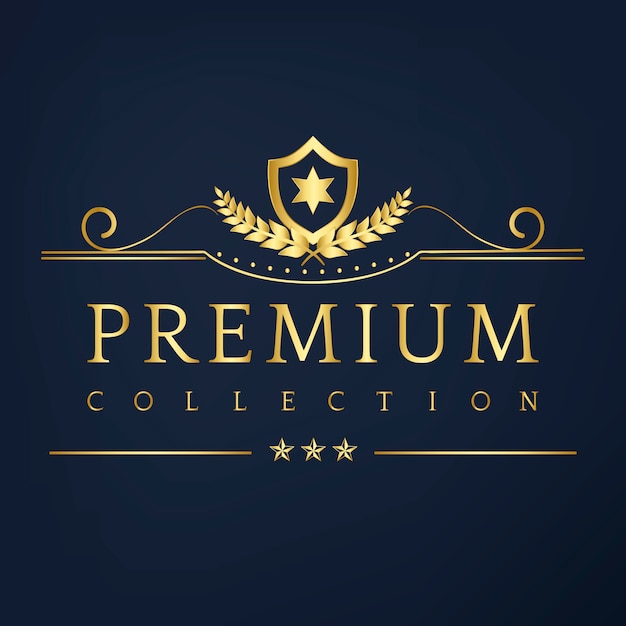 Vettore gratuito vettore di design distintivo collezione premium