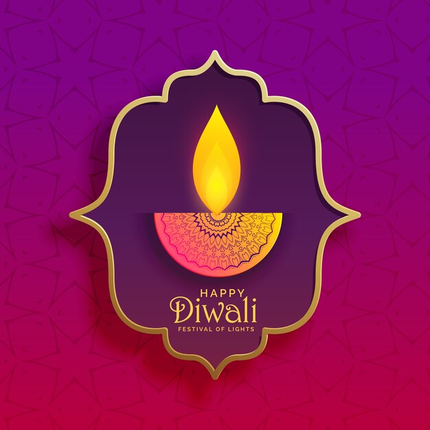 premium creative diwali diya vector background