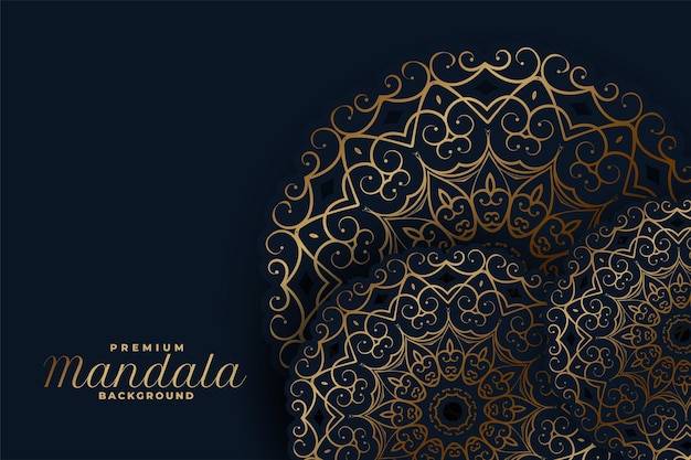 Premium ethnic mandala ornament pattern backdrop design vector