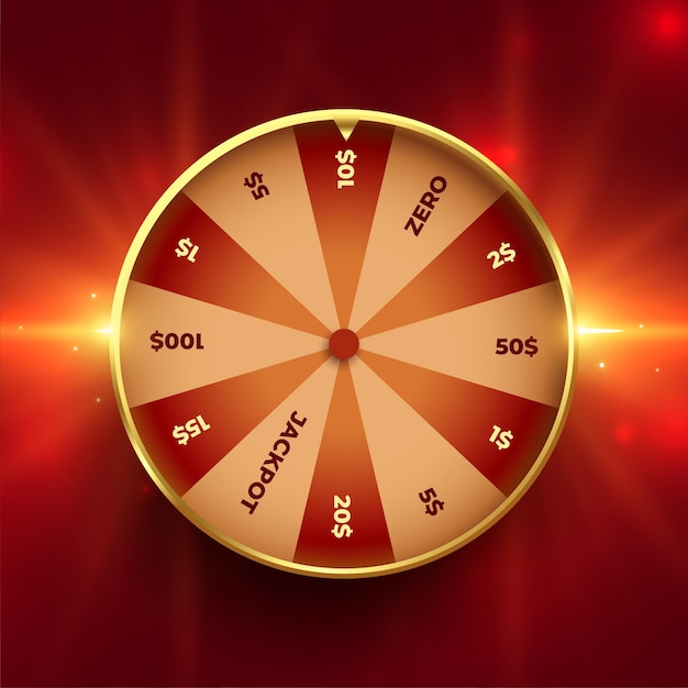 Premium fortune wheel background spin and win jackpot