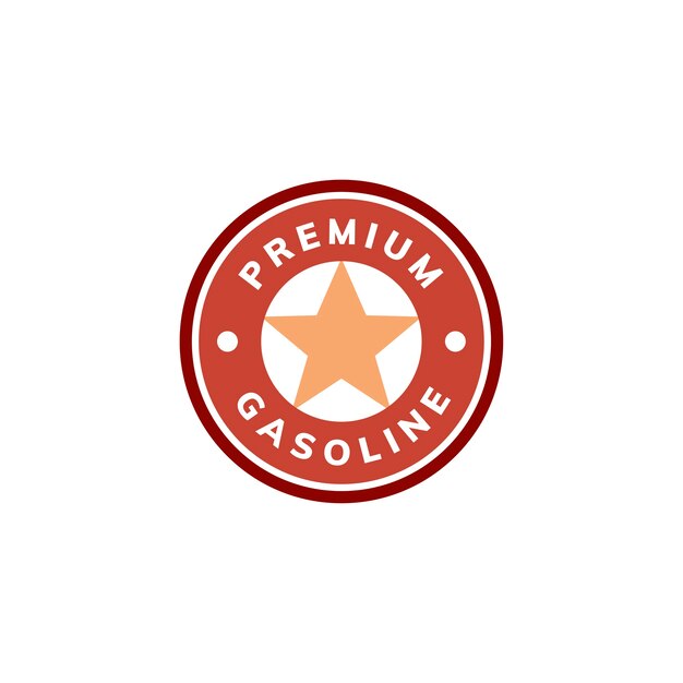 Premium gasoline banner icon illustration