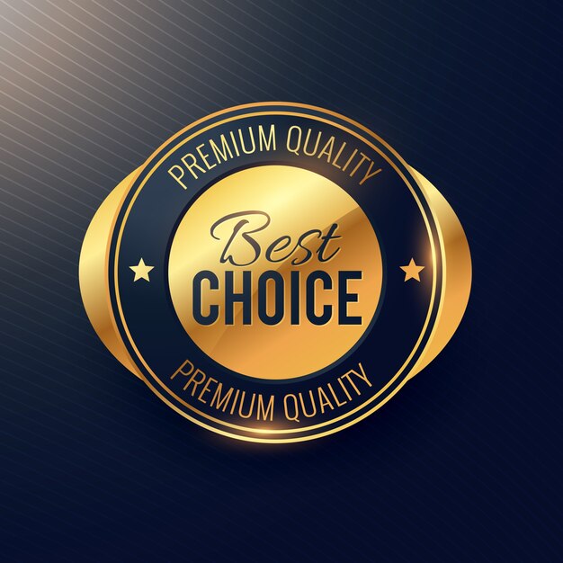 Premium gold badge