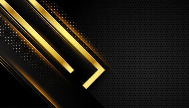 Free vector premium golden and black luxury background design