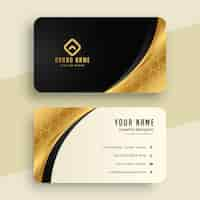 Free vector premium golden business card luxury design