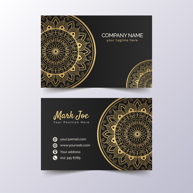 premium golden business card template