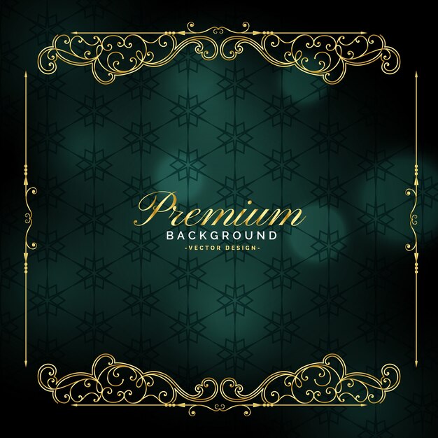 Premium golden frame vintage background