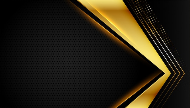 Free vector premium golden lines on black dark