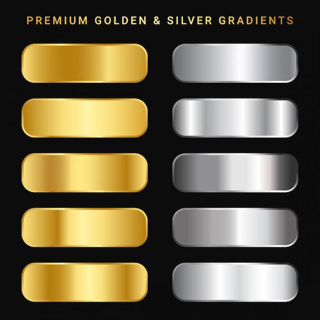 Premium golden & sliver gradient pack