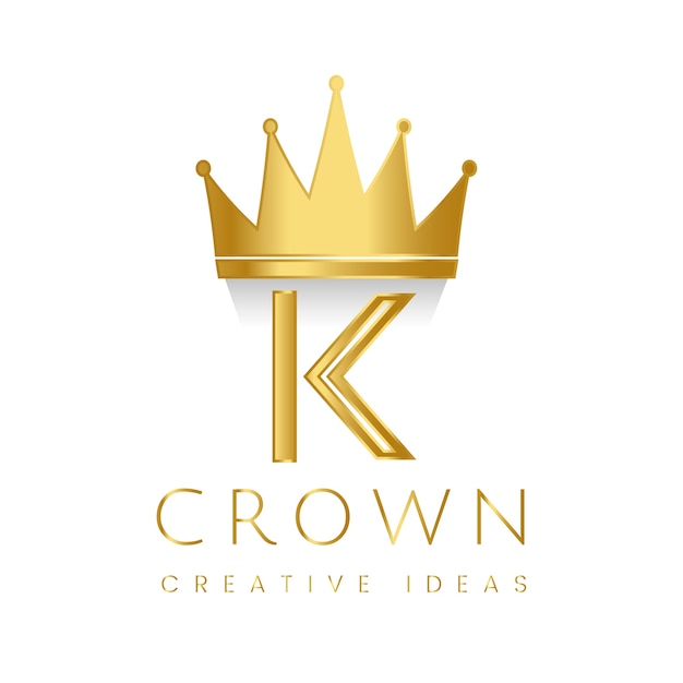 Premium K crown brand vector