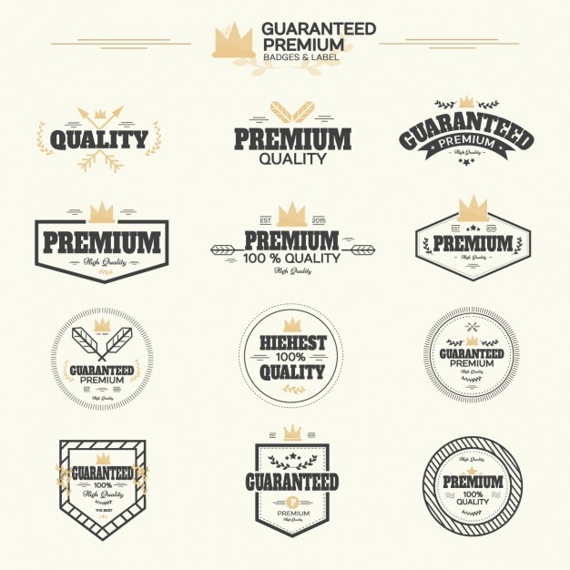 Free vector premium labels collection