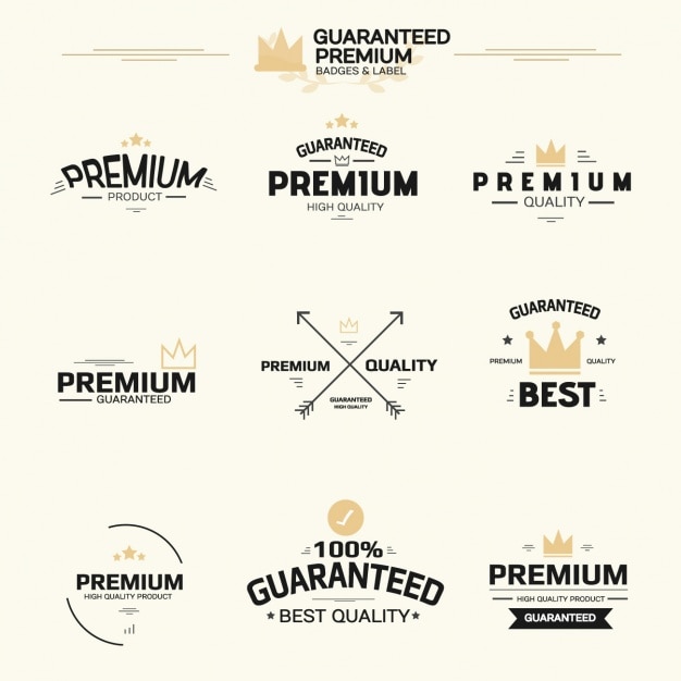 Free vector premium labels collection