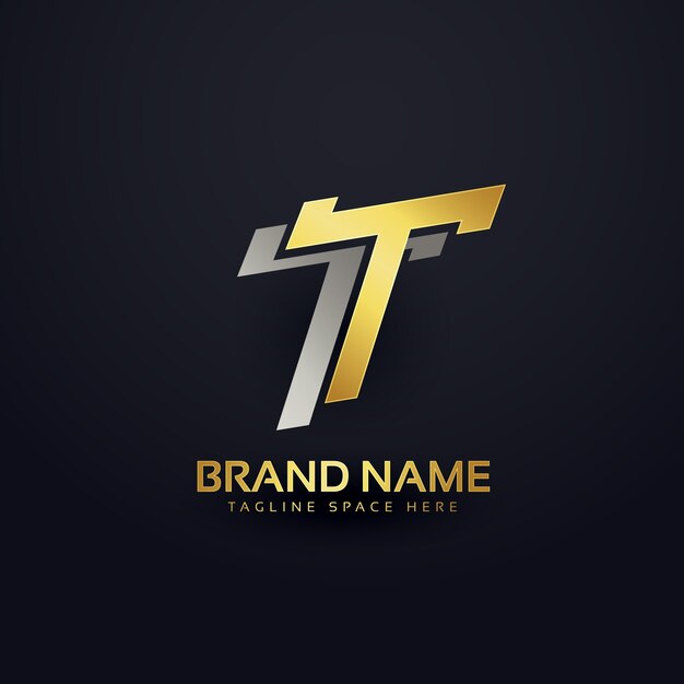 Premium letter t logo concept background design