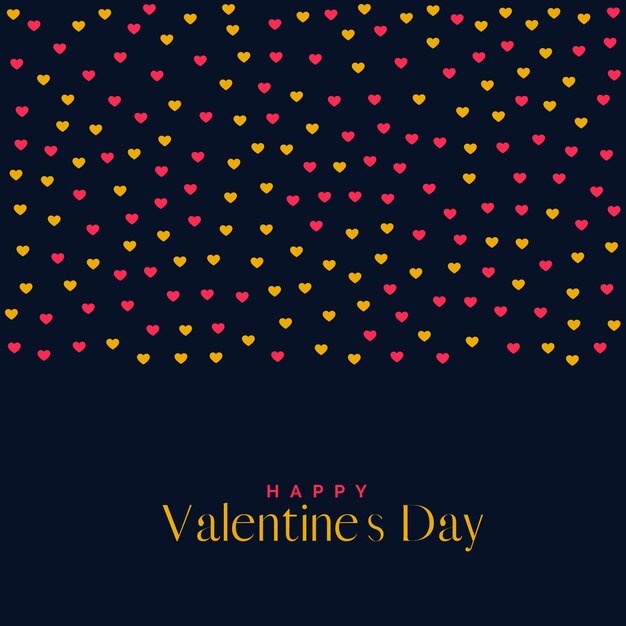 Premium love valentine's day background with hearts pattern