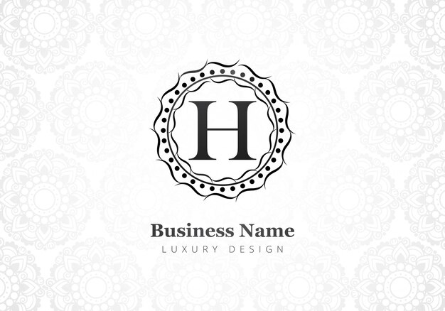 Premium luxury creative letter H logo for company