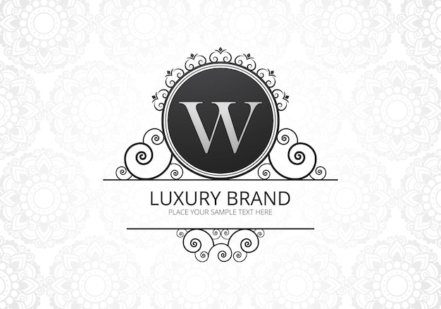 Logo creativo di lusso premium lettera w per azienda