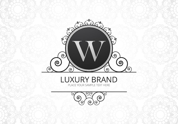 Free Vector premium luxury creative letter w logo for company