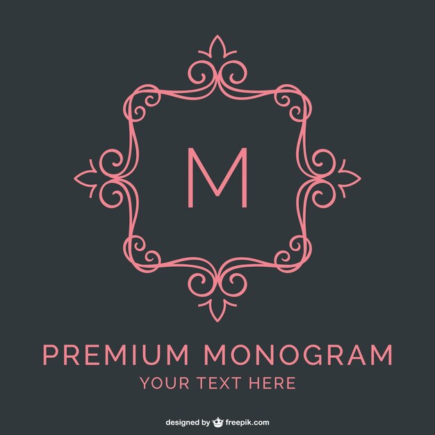 Premium monogram template