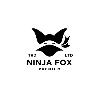 Premium ninja fox logo design