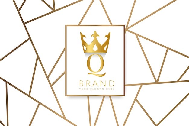 Premium q brand design vector