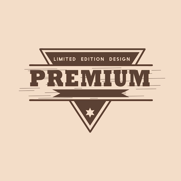 Premium quality badge design vector