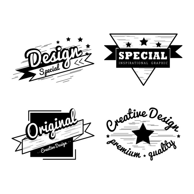 Premium quality badge vector set