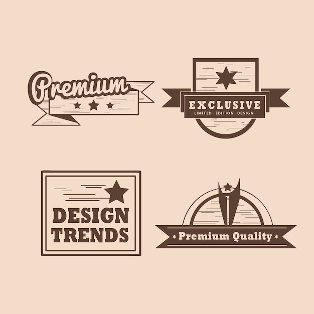 Premium quality badge vector set