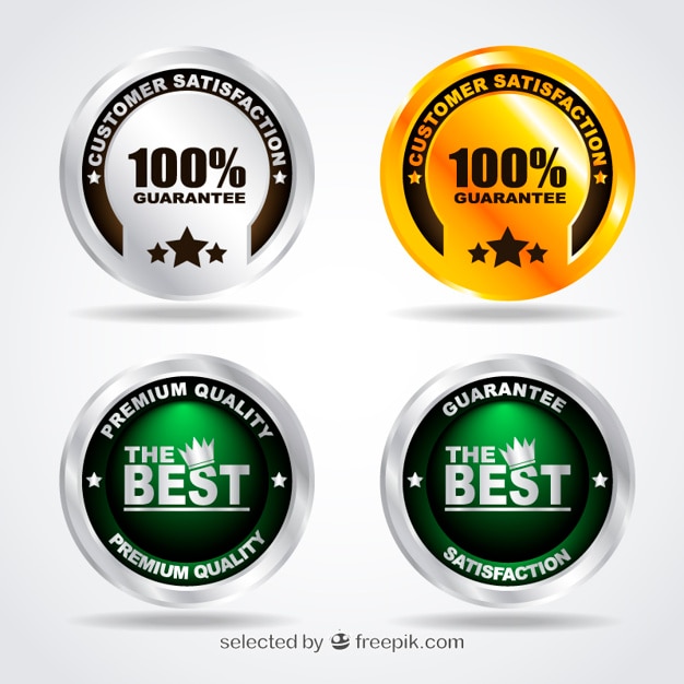 Premium quality badges