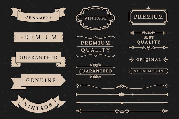 Free vector premium quality banner collection