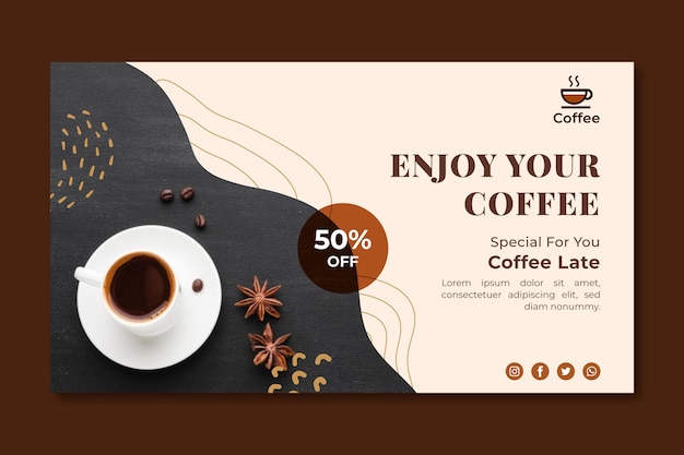 Premium quality coffee banner
