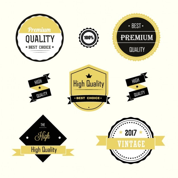 Free vector premium quality labels