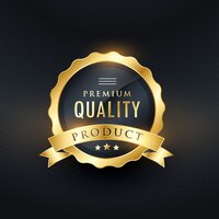 premium quality product golden label design