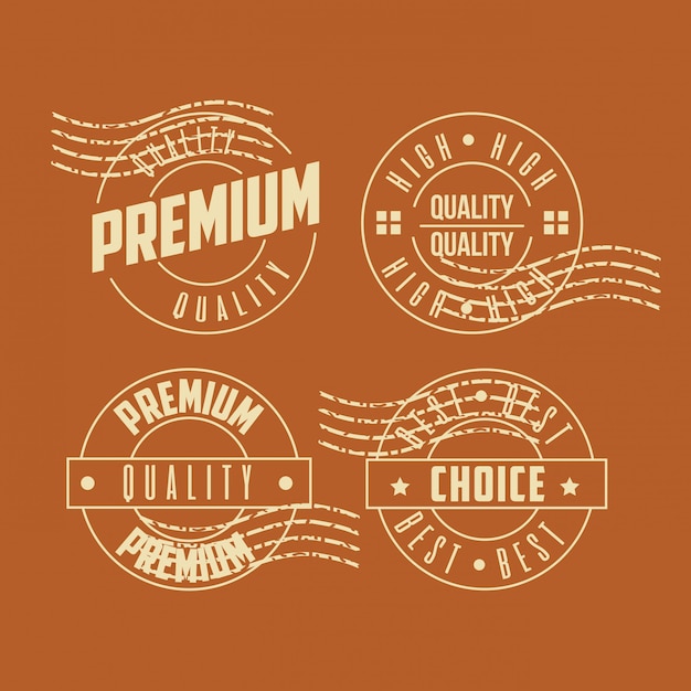 Free vector premium quality stamp set