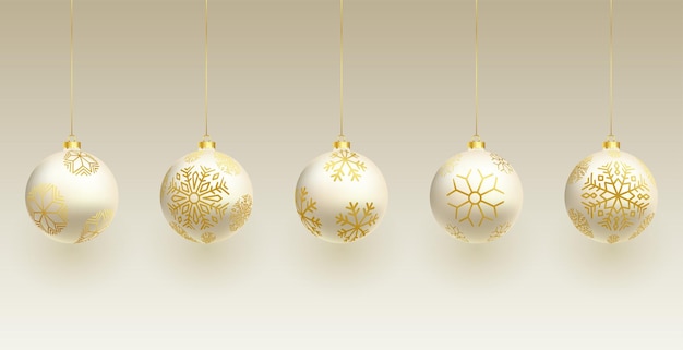 Free vector premium realistic christmas bauble set for xmas design