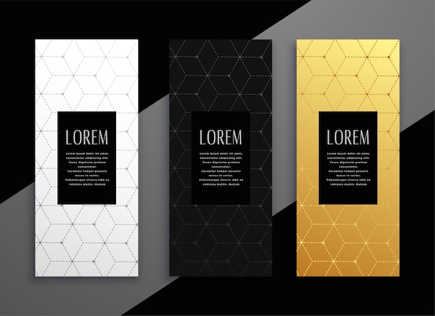 Premium vertical menu card banner template design