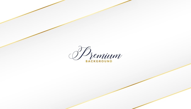 Free vector premium white and golden lines background design
