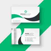 Free vector preofessional elegant green business card design