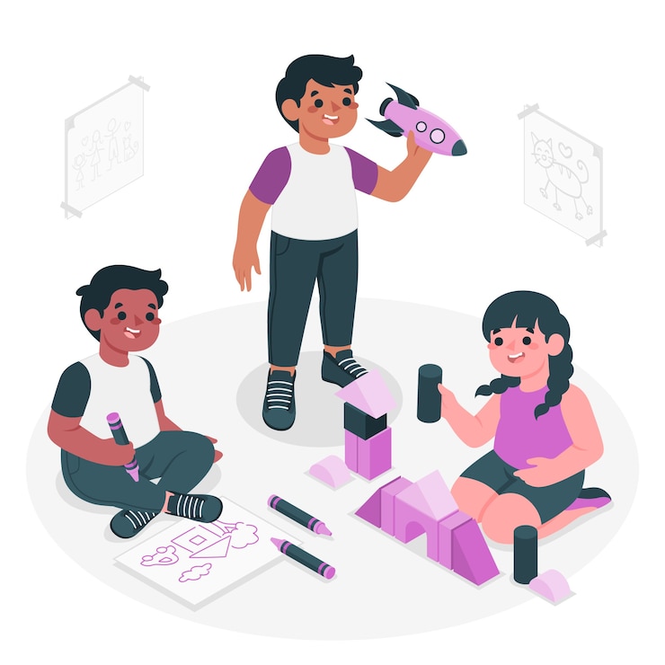 Free Vector preschool concept illustration