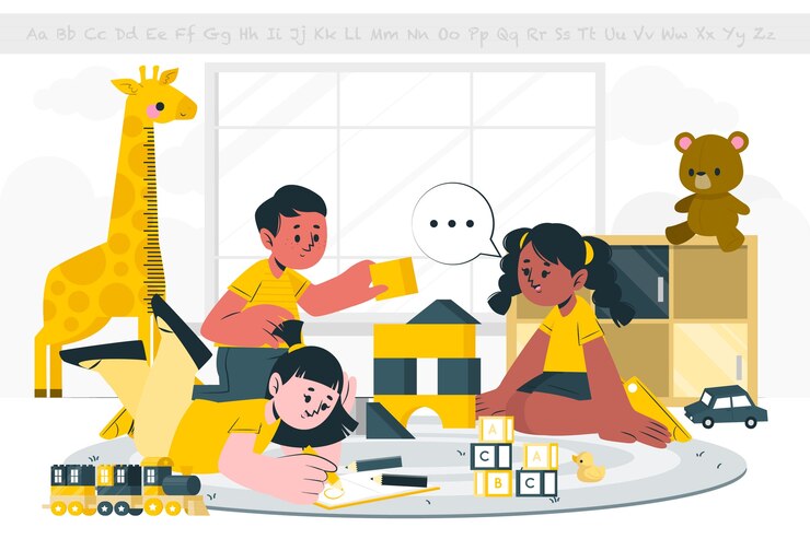 Free Vector preschool concept illustration