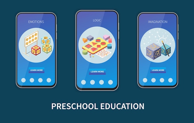 Preschool education banners