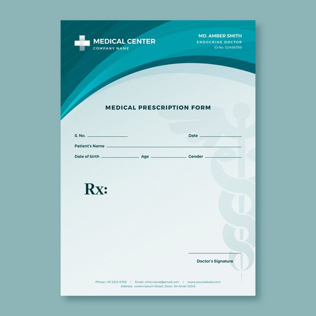 Prescription template design