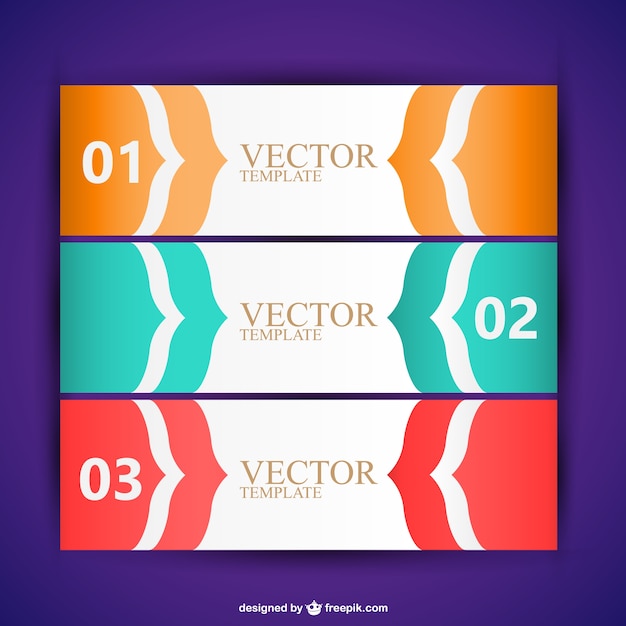 Free vector presentation banners