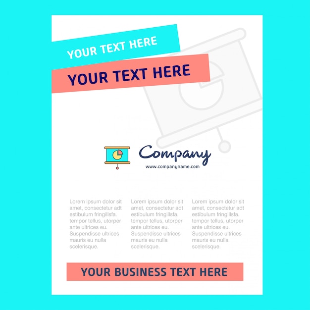 Free vector presentation company title page design