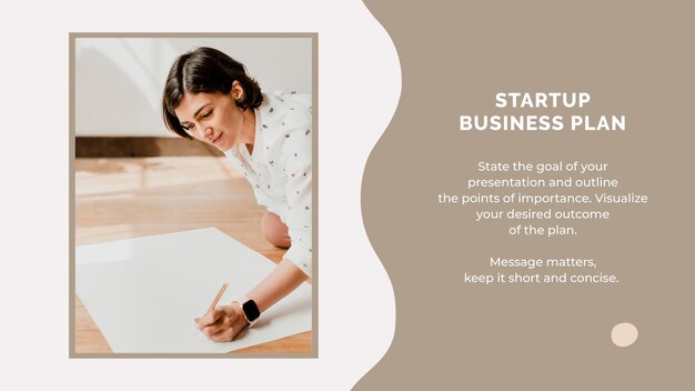 Presentation template for startup business plan