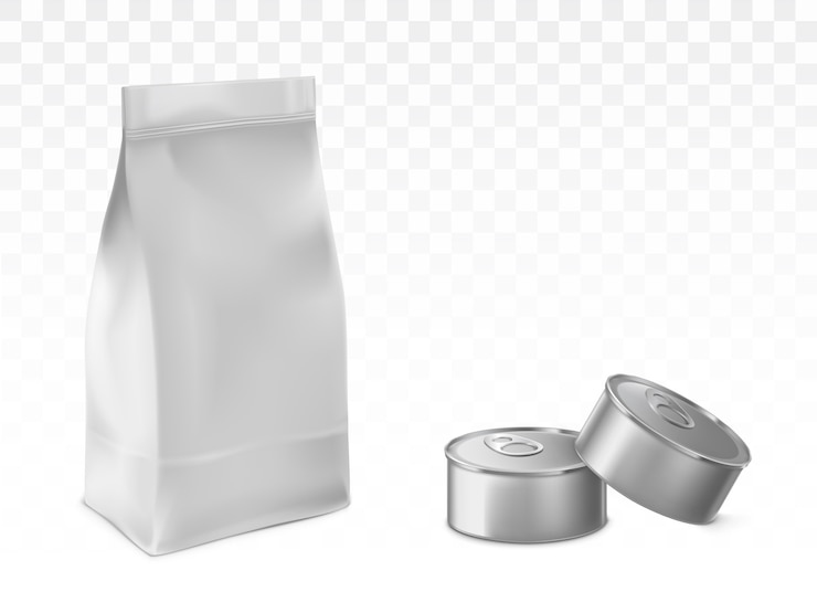 Free Vector preserved pet, baby food packaging vector set
